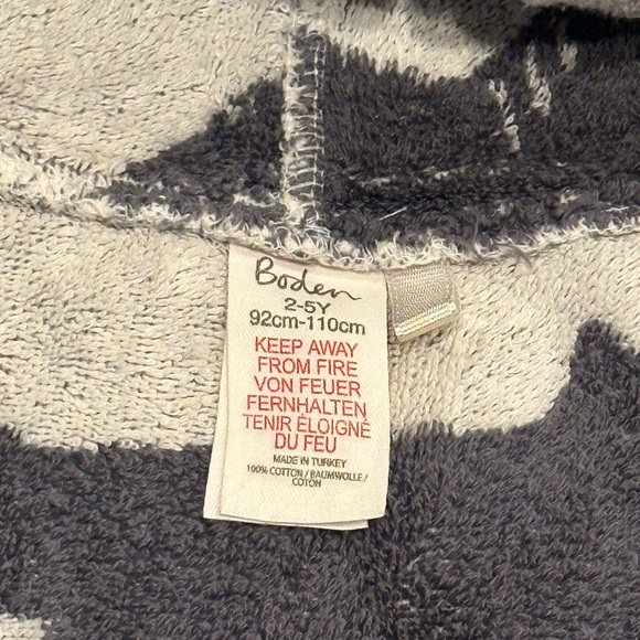 Mini BODEN Shark Week Hoodie Beach Towel Size 2-5 years - Picture 3 of 5